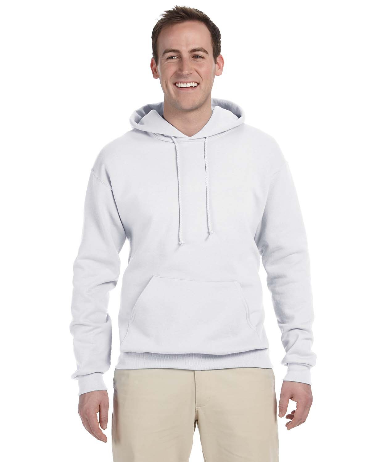 JERZEES Adult NuBlend® Fleece Pullover Hooded Sweatshirt - White