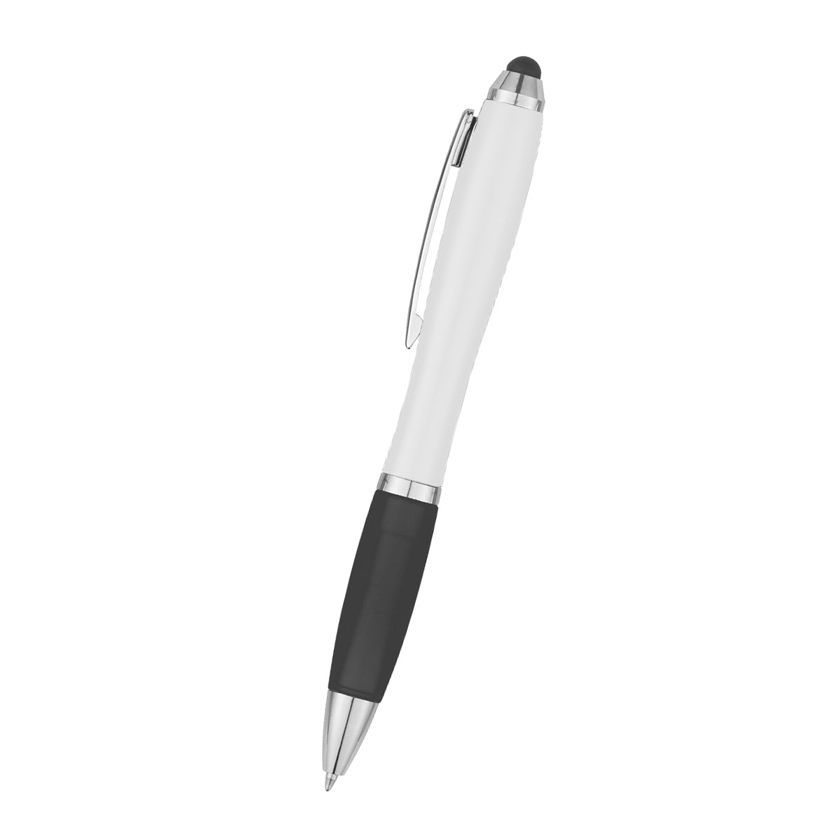 Satin Stylus Pen - White With Black