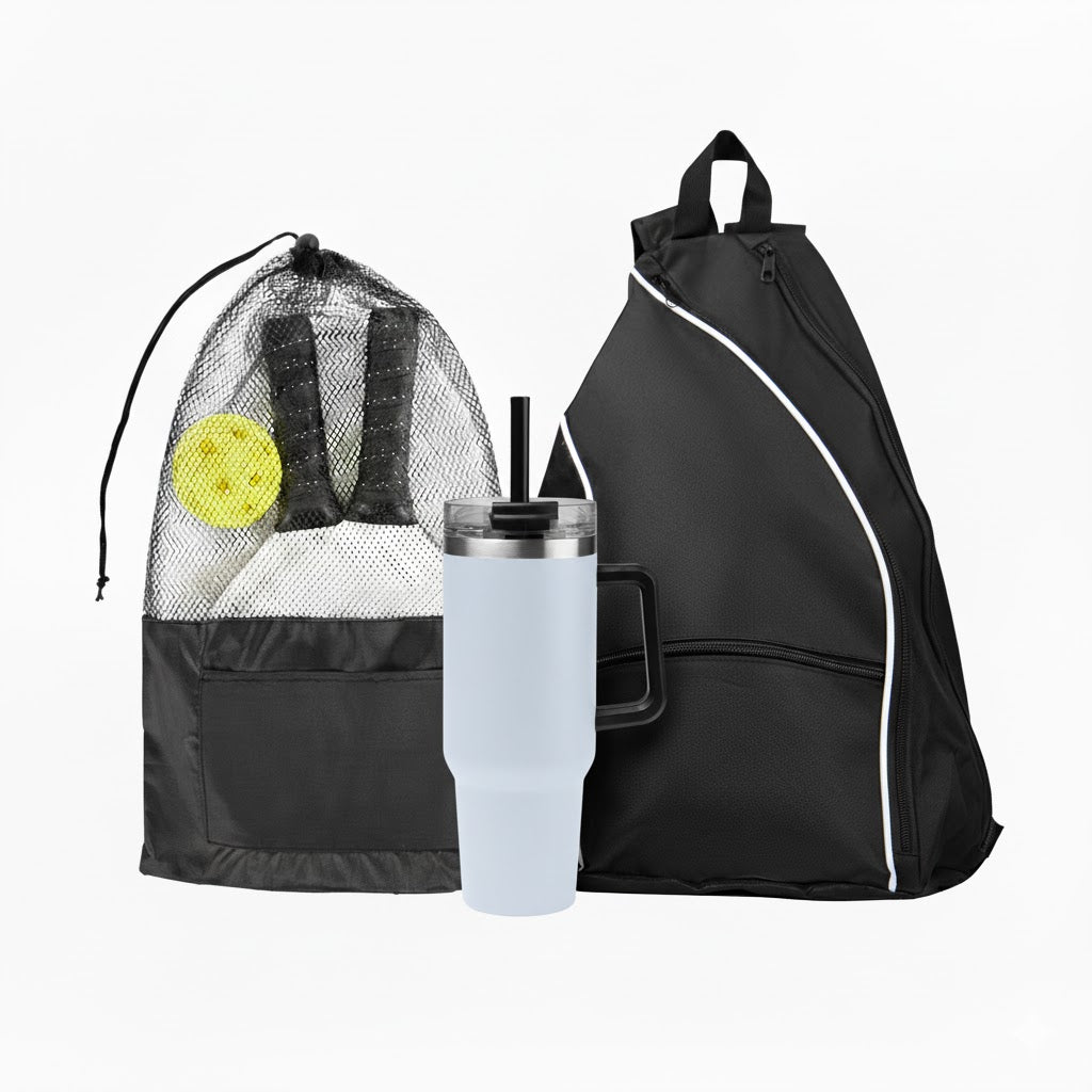 INTREPID PICKLEBALL KIT - Black/Light Blue