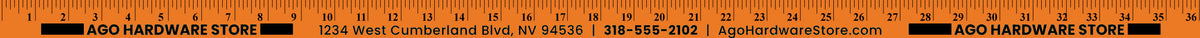 5/32" Fluorescent Enameled Yardsticks - Fluorescent Orange