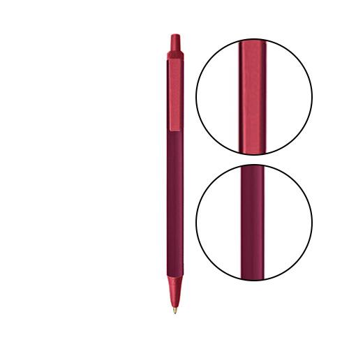 Burgundy BIC® Clic Stic® Pen - Burgundy With Metallic Red