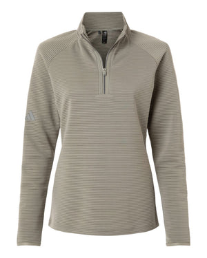 Adidas Women's Spacer Quarter-Zip Pullover - Silver Pebble