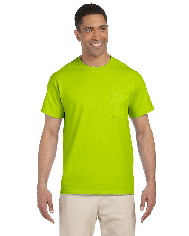 Gildan Adult Ultra Cotton® Pocket T-Shirt - Safety Green