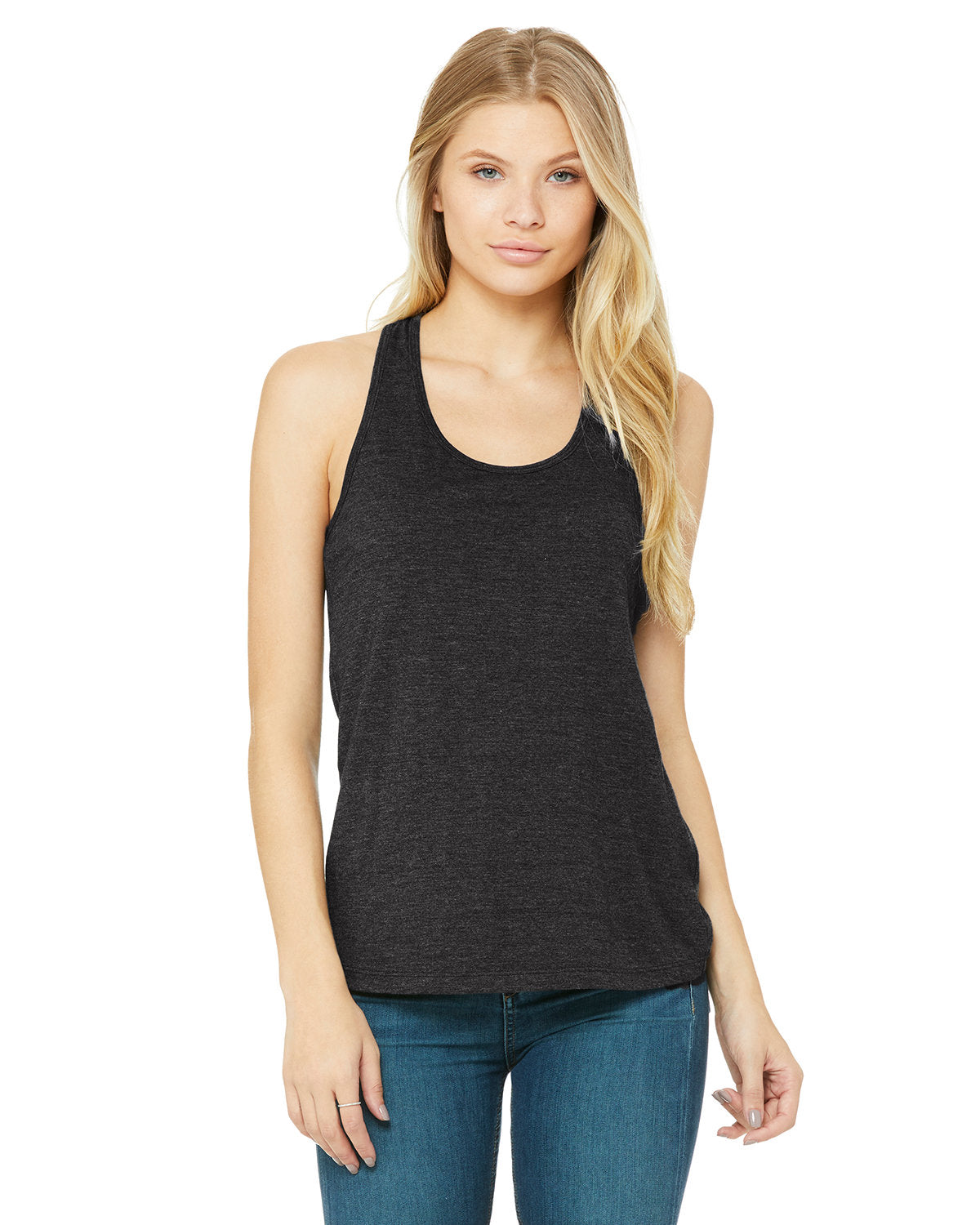 Bella + Canvas Ladies' Jersey Racerback Tank - Dark Gry Heather