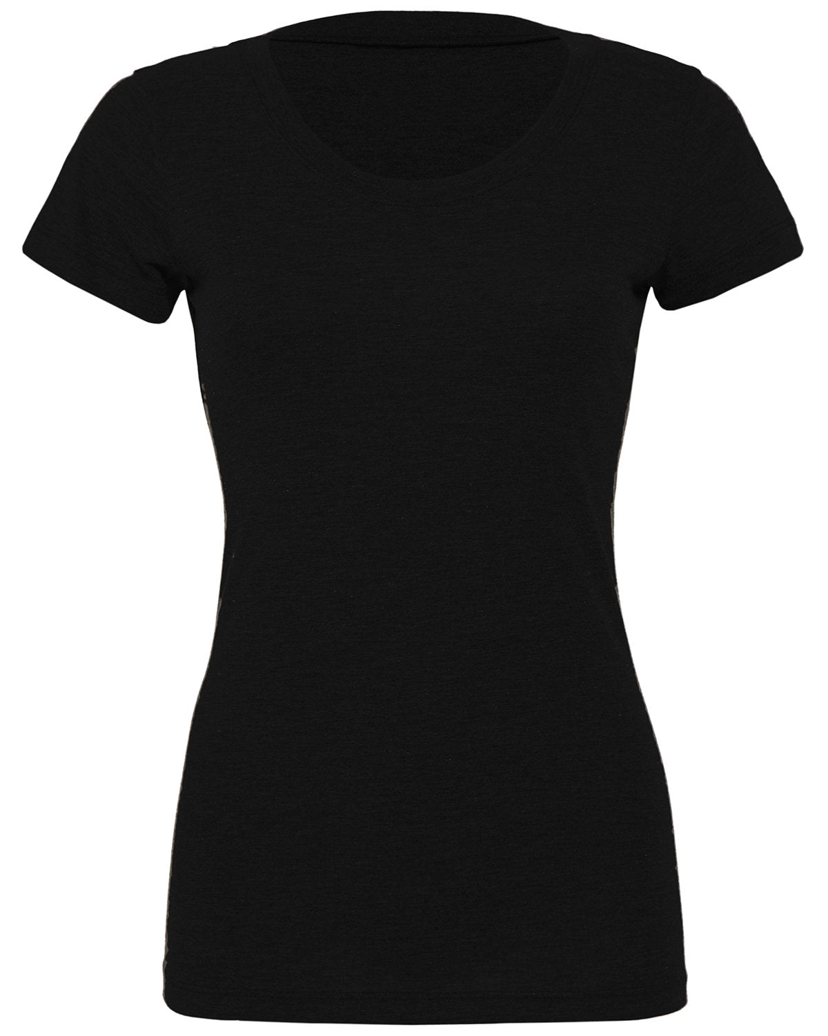 BELLA + CANVAS Ladies' Triblend Short-Sleeve T-Shirt - Solid Black Triblend