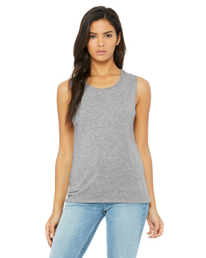 Bella + Canvas Ladies' Flowy Scoop Muscle Tank - Athletic Heather