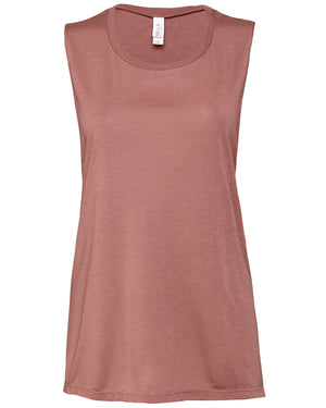 Bella + Canvas Ladies' Flowy Scoop Muscle Tank - Mauve