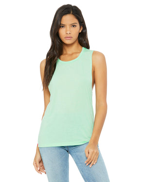 Bella + Canvas Ladies' Flowy Scoop Muscle Tank - Mint