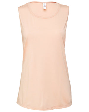 Bella + Canvas Ladies' Flowy Scoop Muscle Tank - Peach