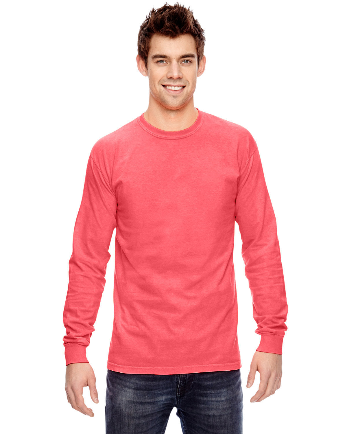 Comfort Colors Adult Heavyweight RS Long-Sleeve T-Shirt - Neon Red Orange