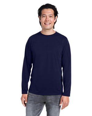 Core365 Adult Fusion ChromaSoft™ Performance Long-Sleeve T-Shirt - Front