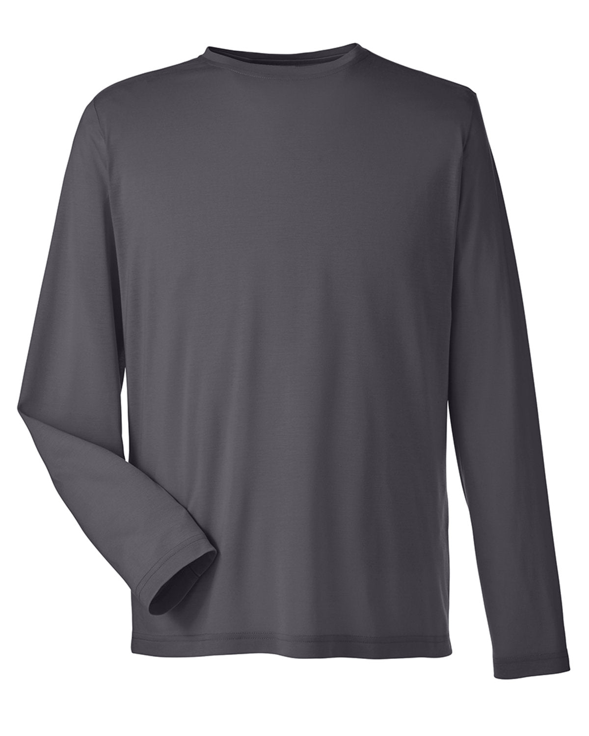 Core365 Adult Fusion ChromaSoft™ Performance Long-Sleeve T-Shirt - Carbon