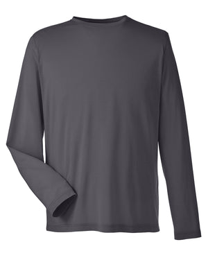 Core365 Adult Fusion ChromaSoft™ Performance Long-Sleeve T-Shirt - Carbon