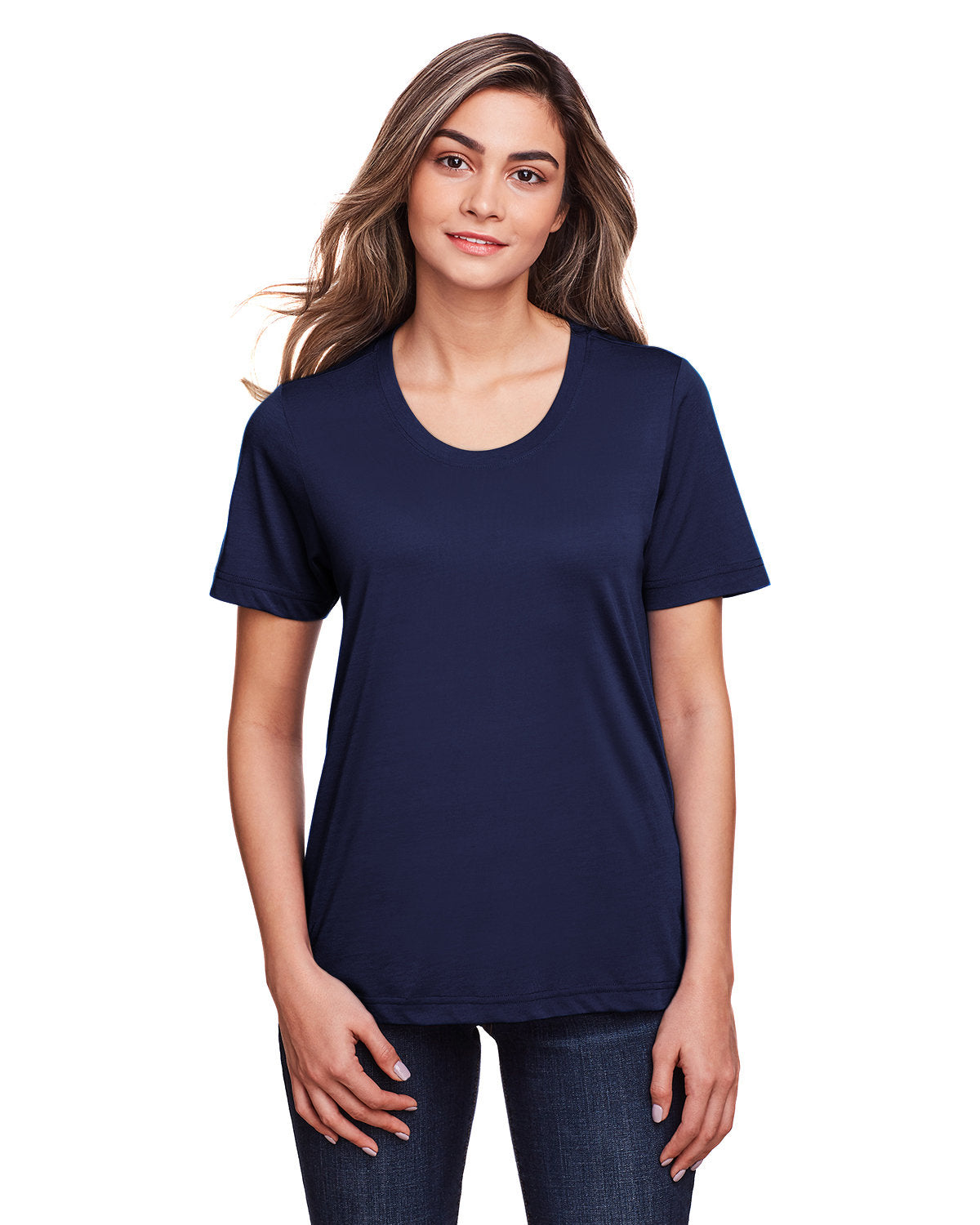 Core365 Ladies' Fusion ChromaSoft™ Performance T-Shirt - Classic Navy