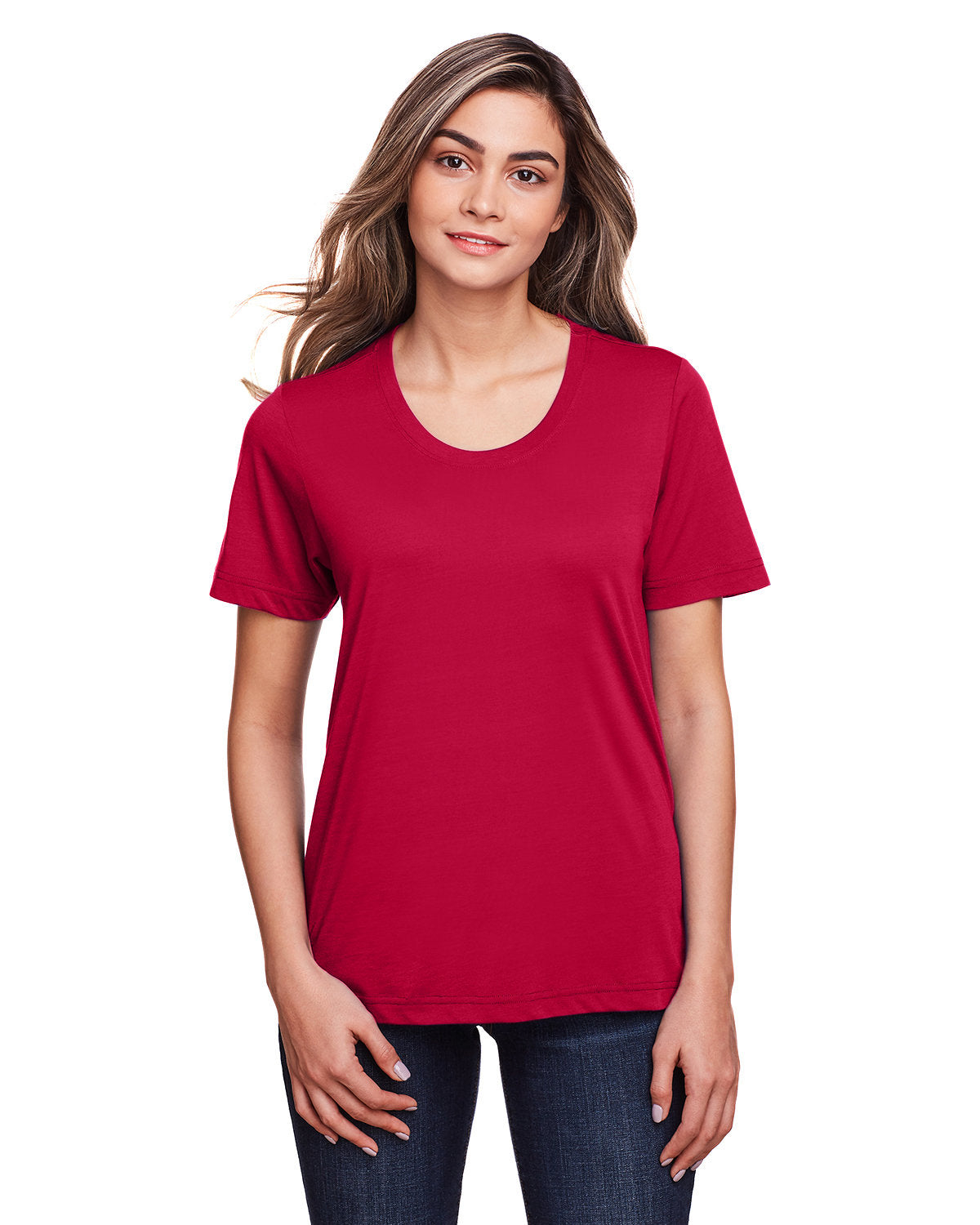Core365 Ladies' Fusion ChromaSoft™ Performance T-Shirt - Classic Red