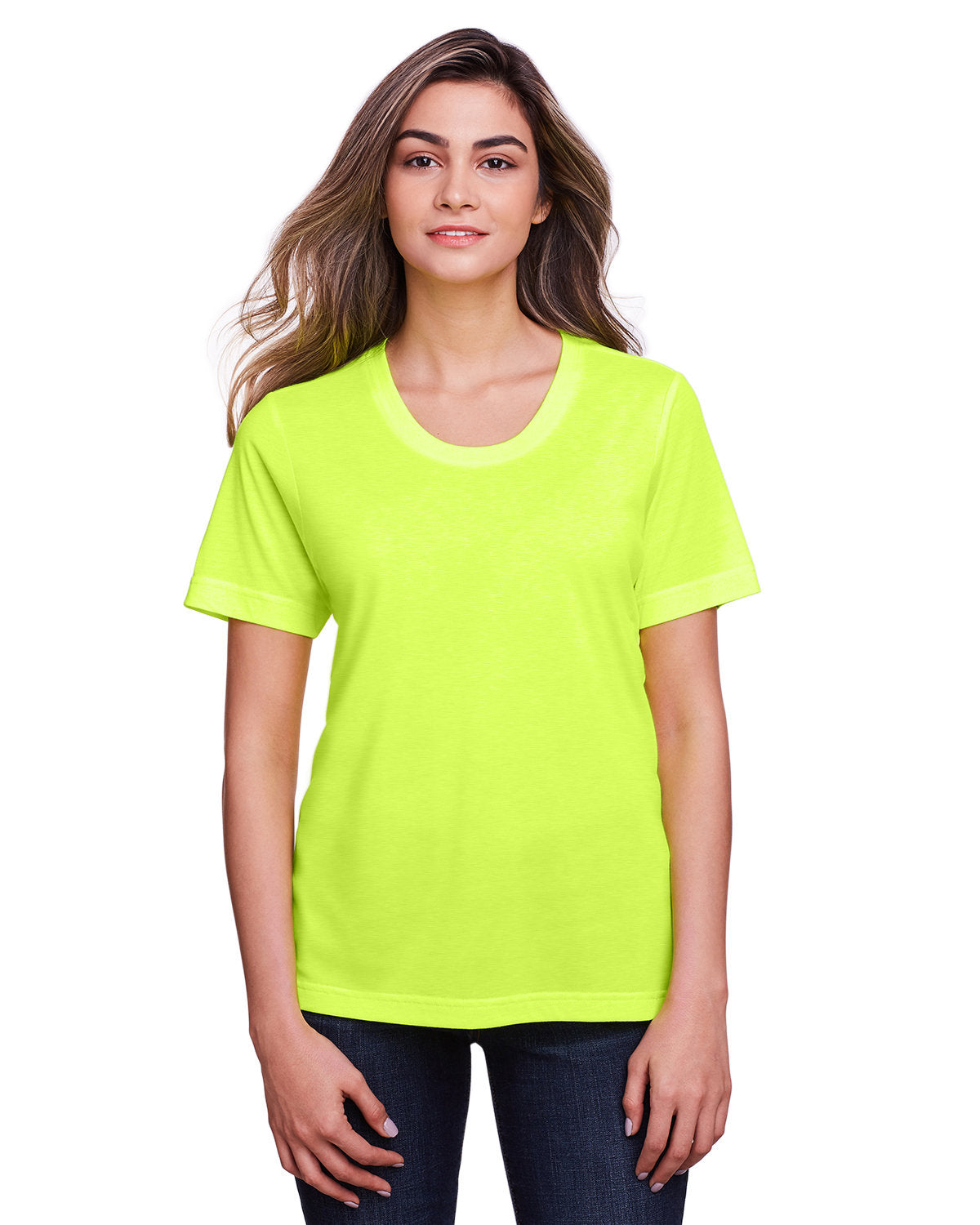 Core365 Ladies' Fusion ChromaSoft™ Performance T-Shirt - Safety Yellow