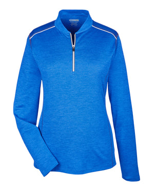 Core365 Ladies' Kinetic Performance Quarter-Zip - Tru Royal/Crbn