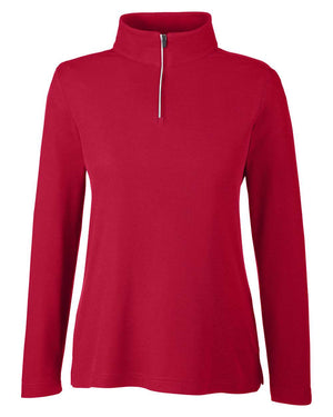 CORE365 Ladies' Fusion ChromaSoft™ Pique Quarter-Zip - Classic Red