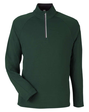 CORE365 Men's Origin Performance Pique Quarter-Zip - Forest/ Carbon