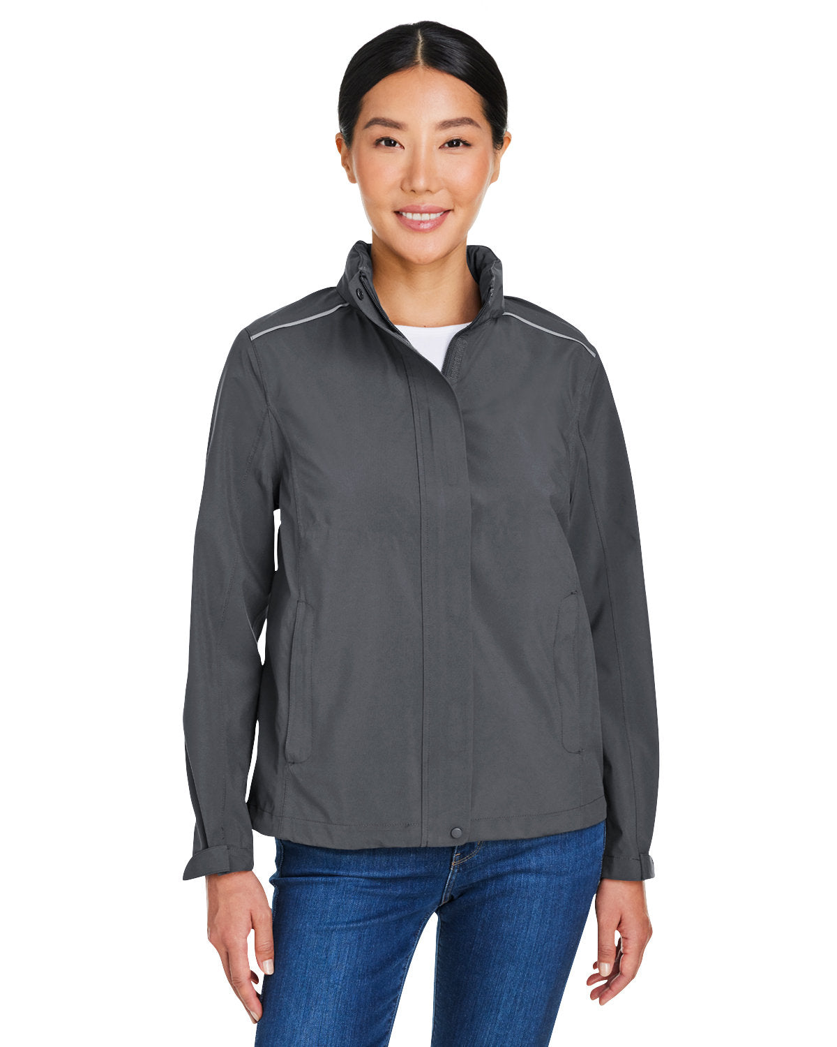 Core365 Ladies' Packable Rain Jacket - Front