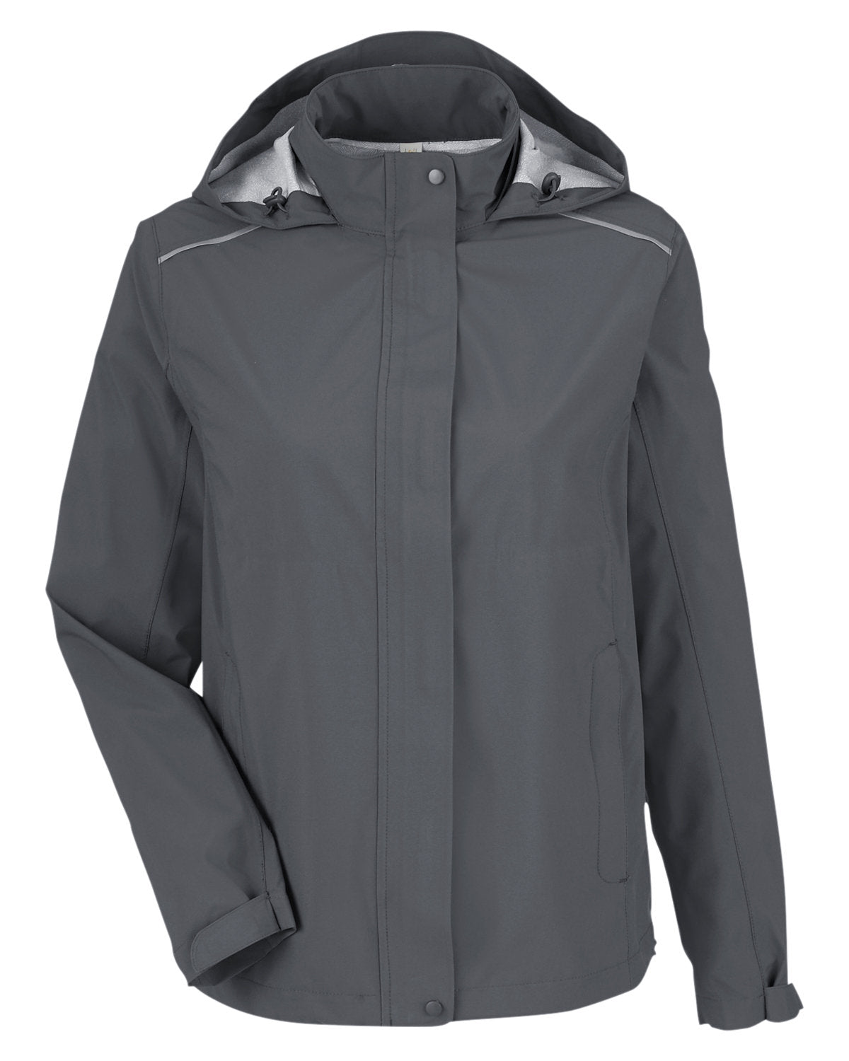 Core365 Ladies' Packable Rain Jacket - Carbon