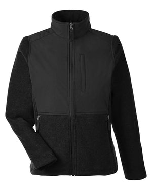 CORE365 Ladies' Journey Summit Hybrid Full-Zip - Black/ Black
