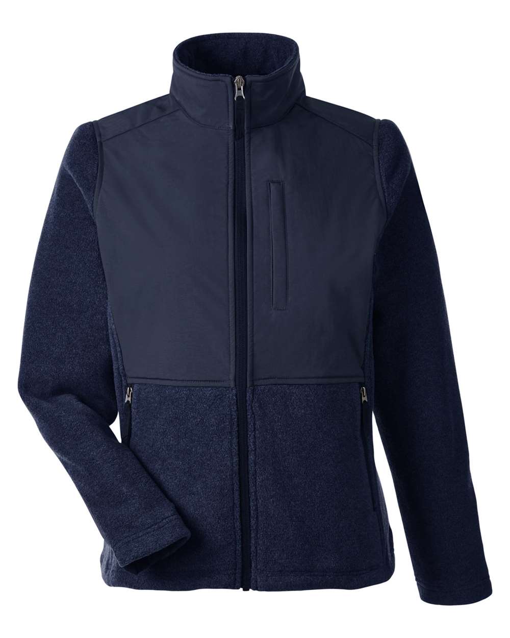 CORE365 Ladies' Journey Summit Hybrid Full-Zip - Classic Navy/ Classic Navy