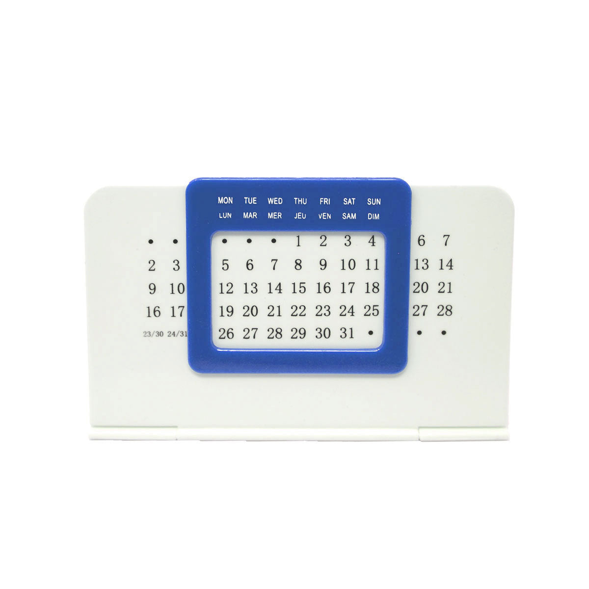 Perpetual Desk Calendar - White/Medium Blue