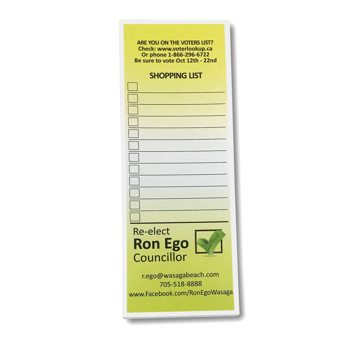 3" x 8" Standard Note Pad with Magnet