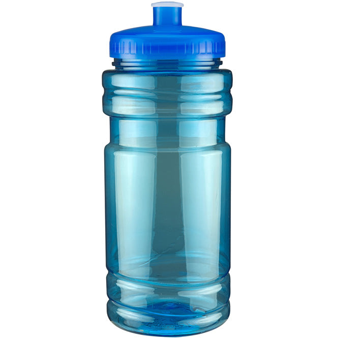 Surf Bottle with Push Pull Lid - Translucent Blue