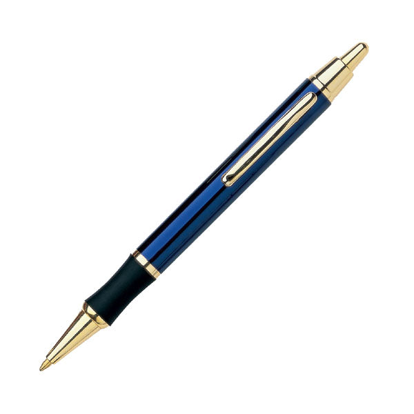 Galaxy Metal Click-Action Promotional Pen - Blue With Gold