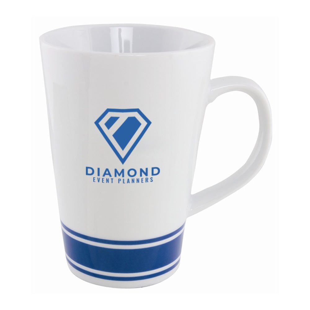 15oz. Trois - White With Blue