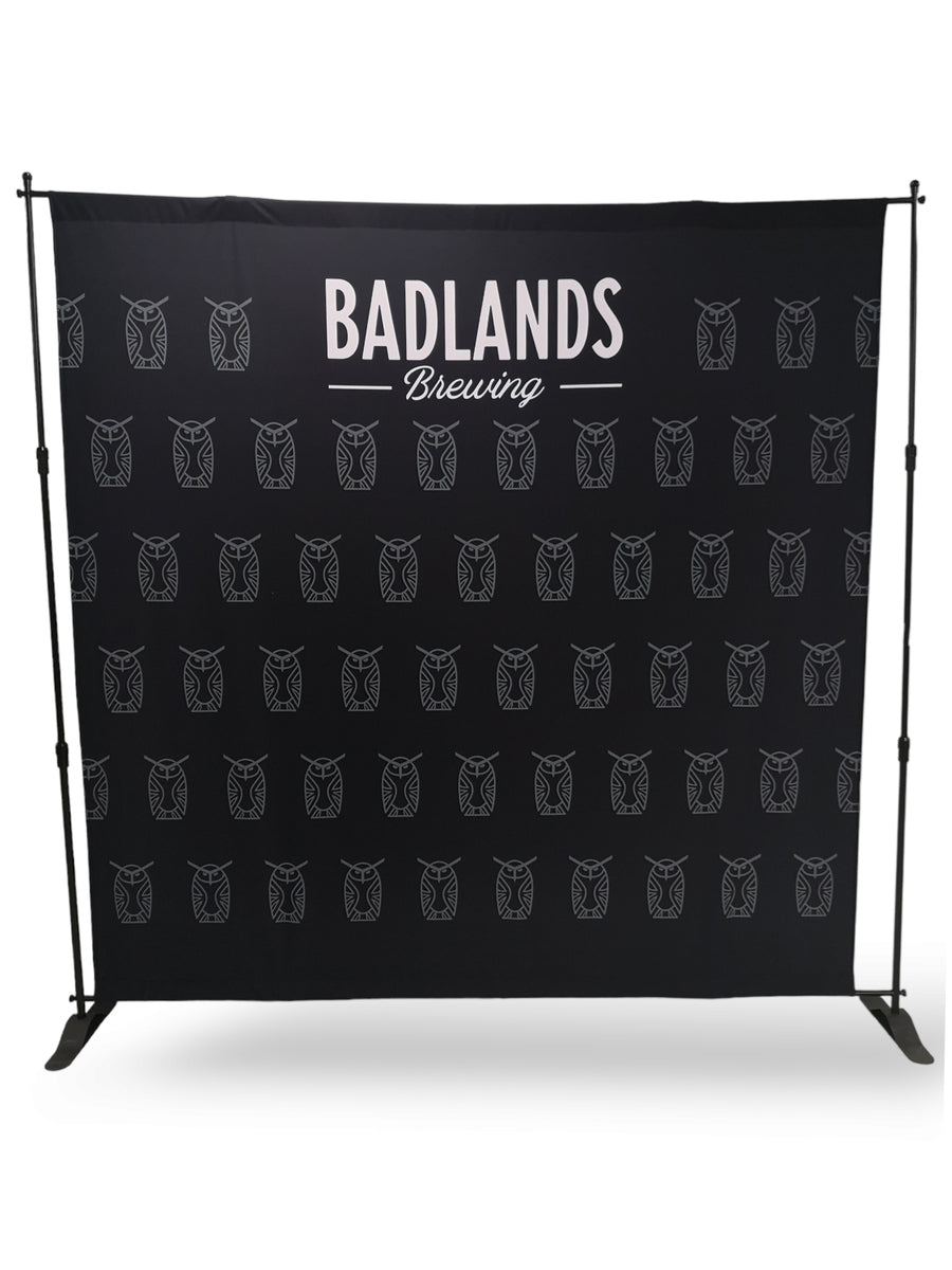 8' Exhibitor Expanding Display Kit, Media Wall, Backdrop, with Full Color Graphics