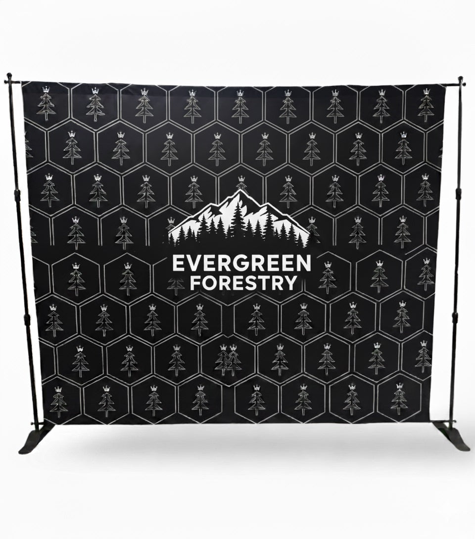 10' Exhibitor Expanding Display Kit, Media Wall, Backdrop, with Full Color Graphics - Full Color