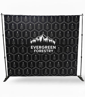 10' Exhibitor Expanding Display Kit, Media Wall, Backdrop, with Full Color Graphics - Full Color