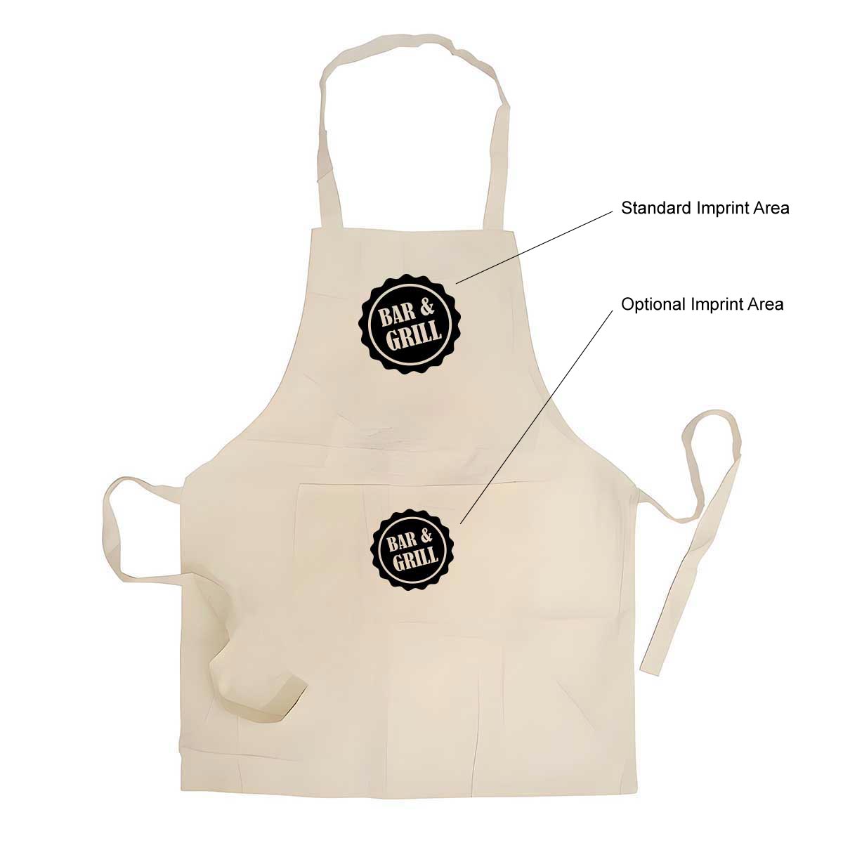 Natural Cotton Apron - CM2990