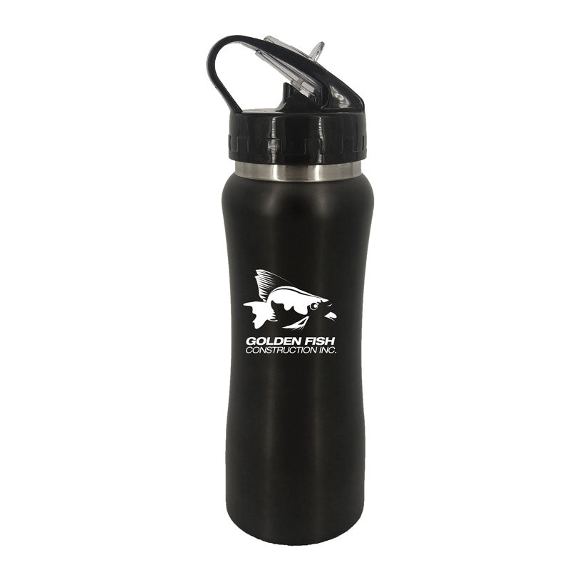 Clear Spout Water Bottle - Black