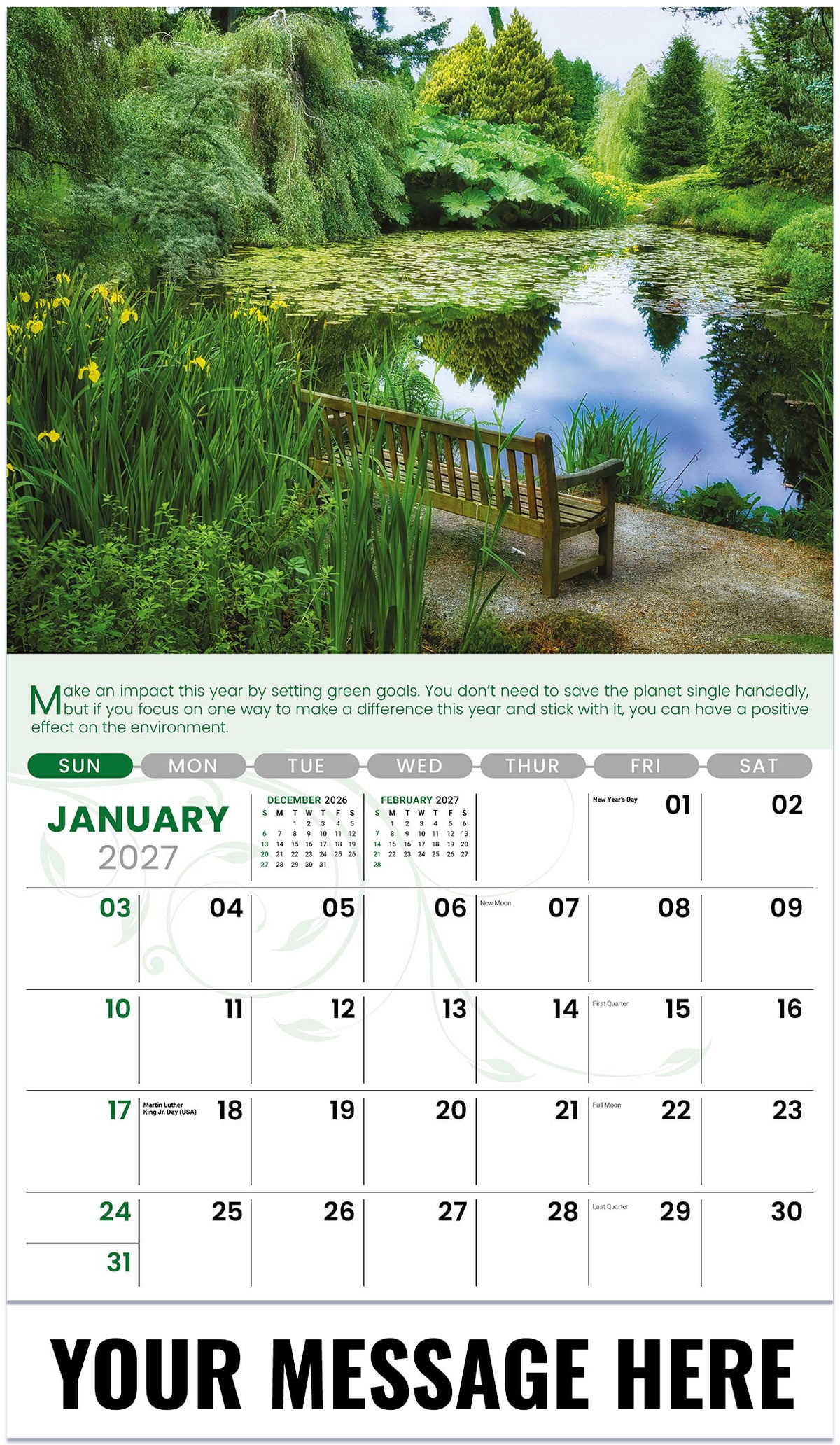Go Green - 2027 Promotional Calendar