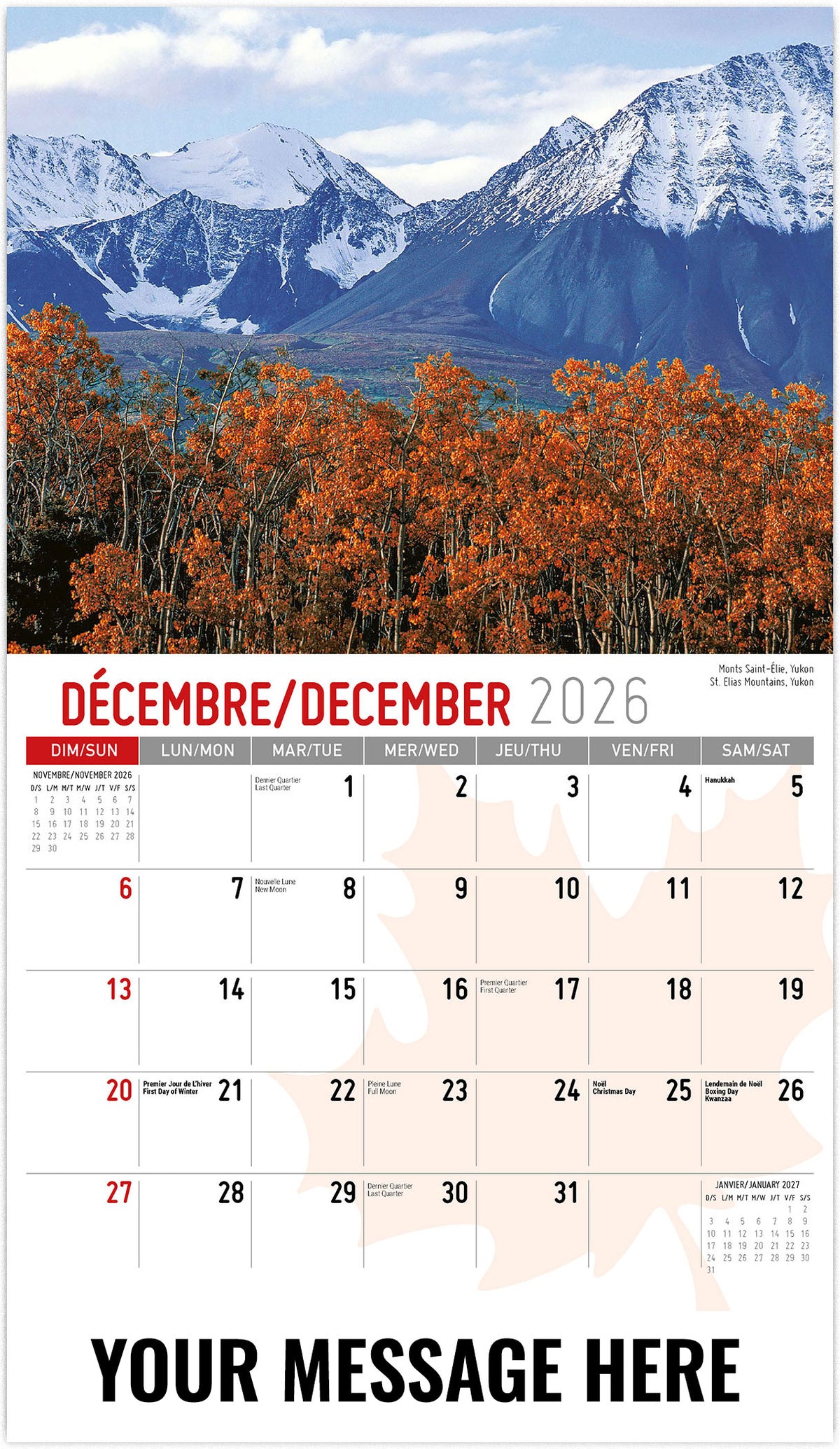 Scenes of Canada (Bilingual) - 2026 Promotional Calendar