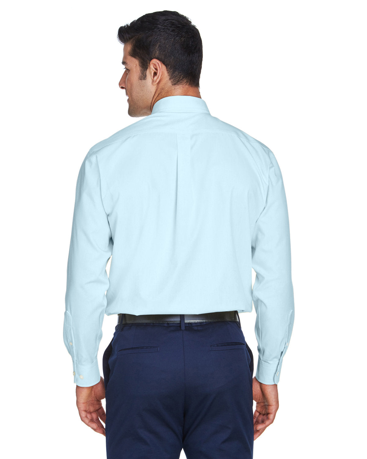 Devon & Jones Men's Crown Collection® Solid Oxford Woven Shirt - Back