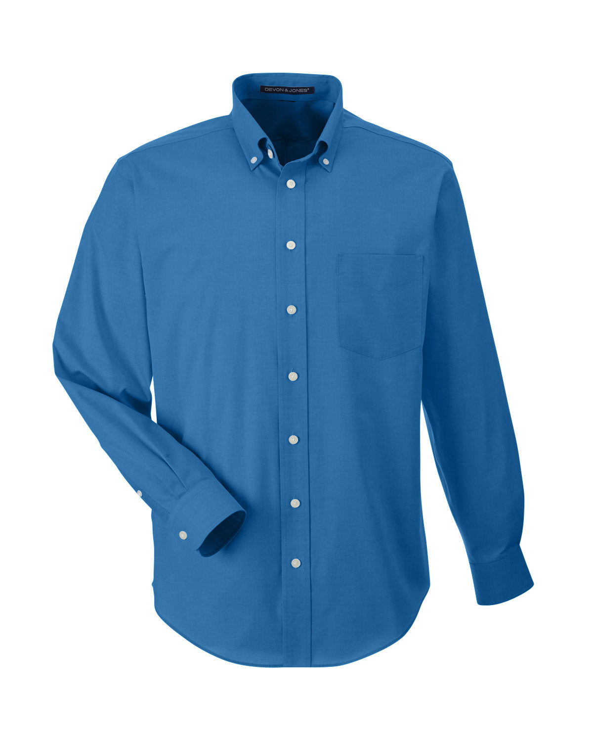 Devon & Jones Men's Crown Collection® Solid Oxford Woven Shirt - French Blue