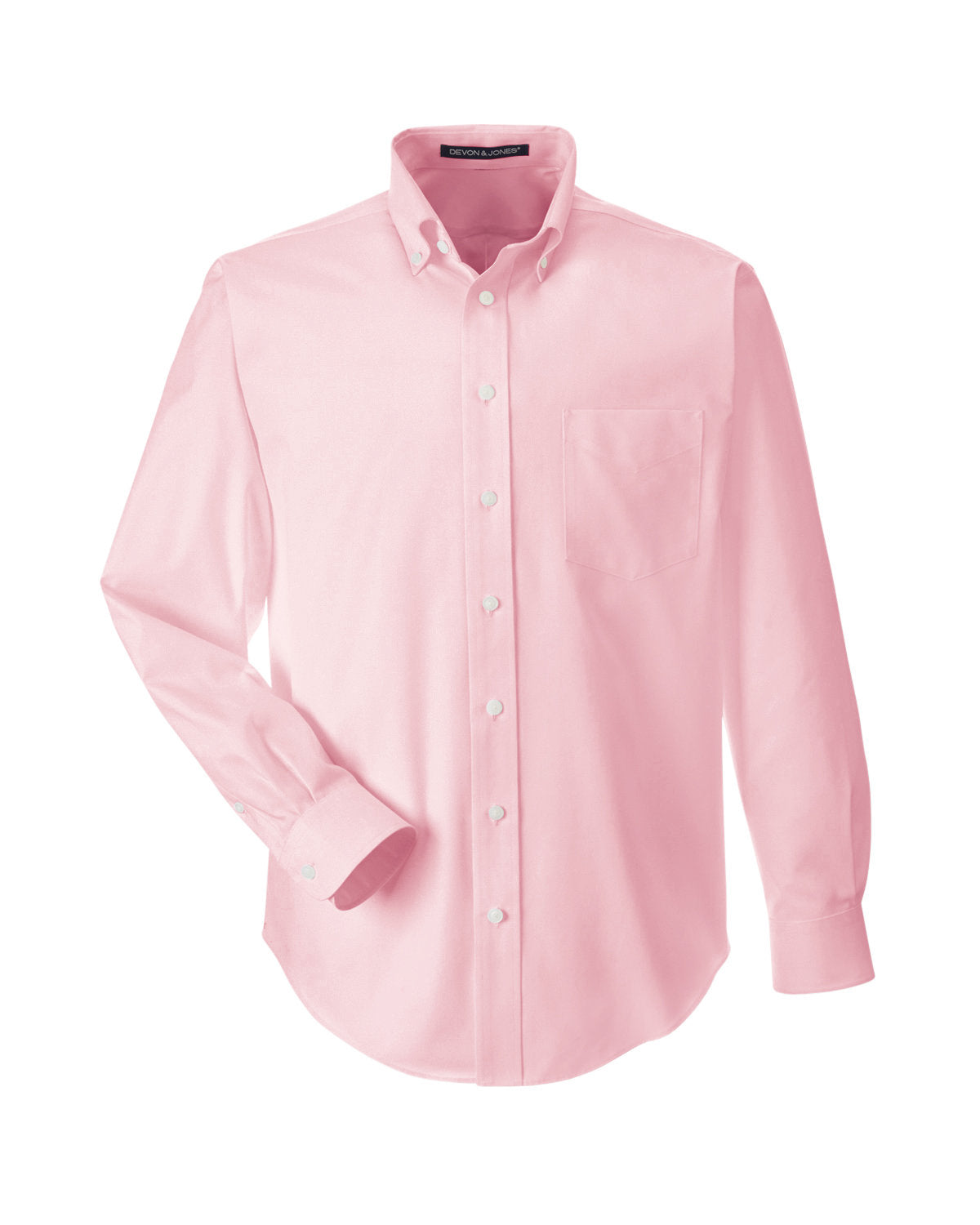 Devon & Jones Men's Crown Collection® Solid Oxford Woven Shirt - Pink