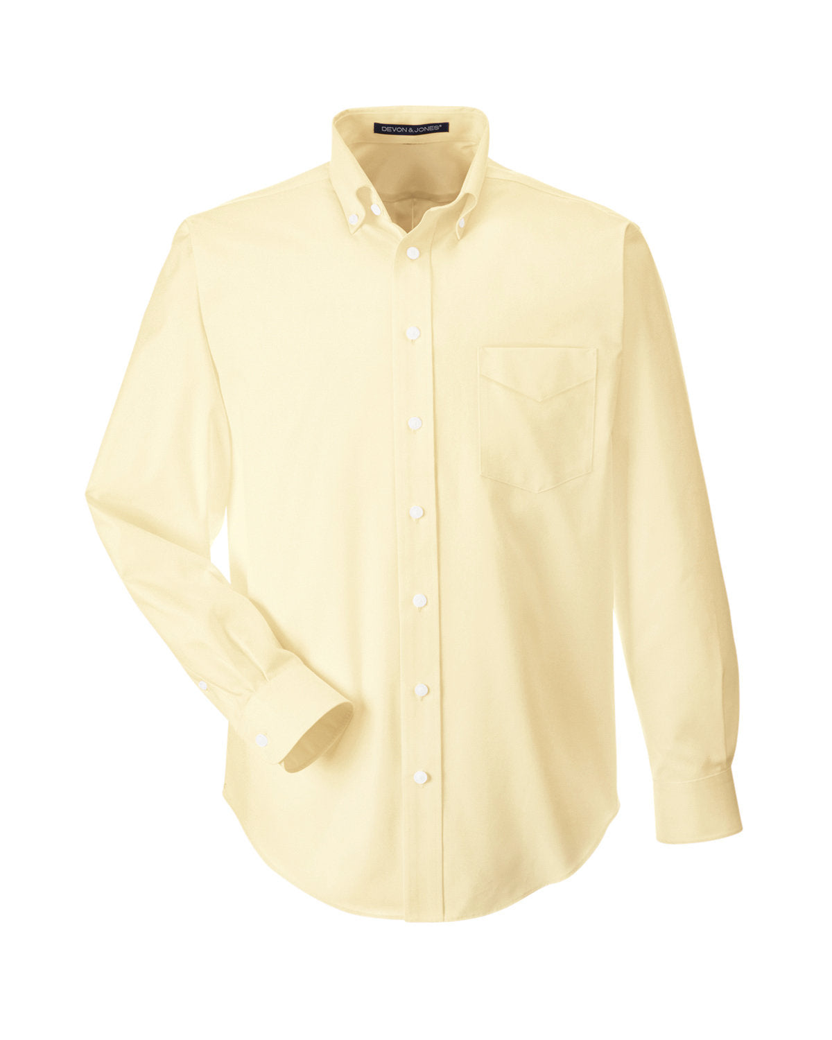 Devon & Jones Men's Crown Collection® Solid Oxford Woven Shirt - Transprnt Yellow