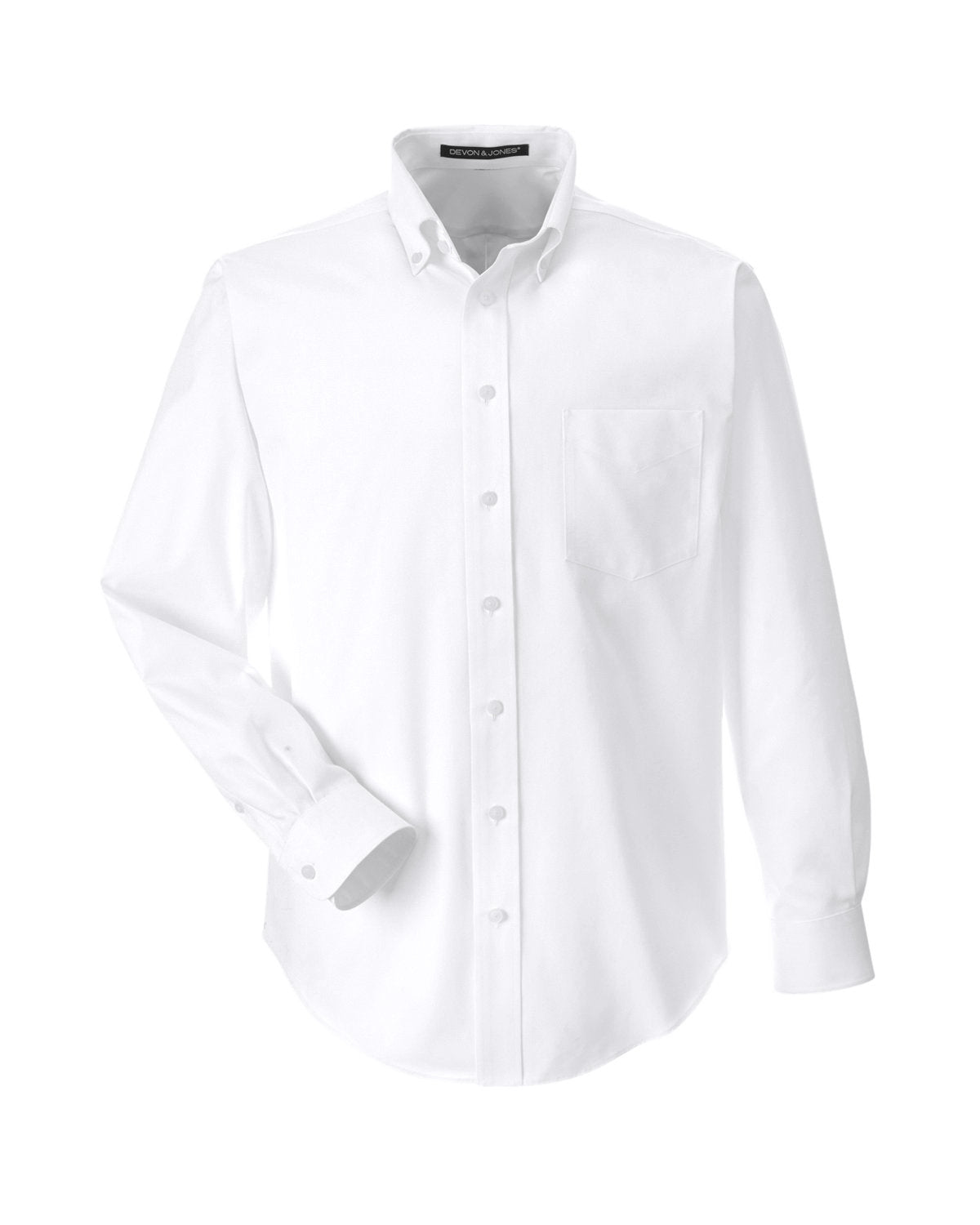Devon & Jones Men's Crown Collection® Solid Oxford Woven Shirt - White