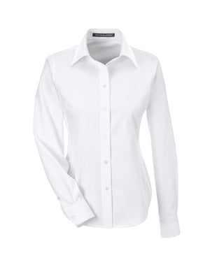 Devon & Jones Ladies' Crown Collection® Solid Oxford Woven Shirt - White