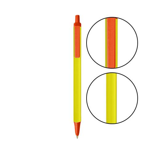 Yellow BIC® Clic Stic® Pen - Yellow With Orange