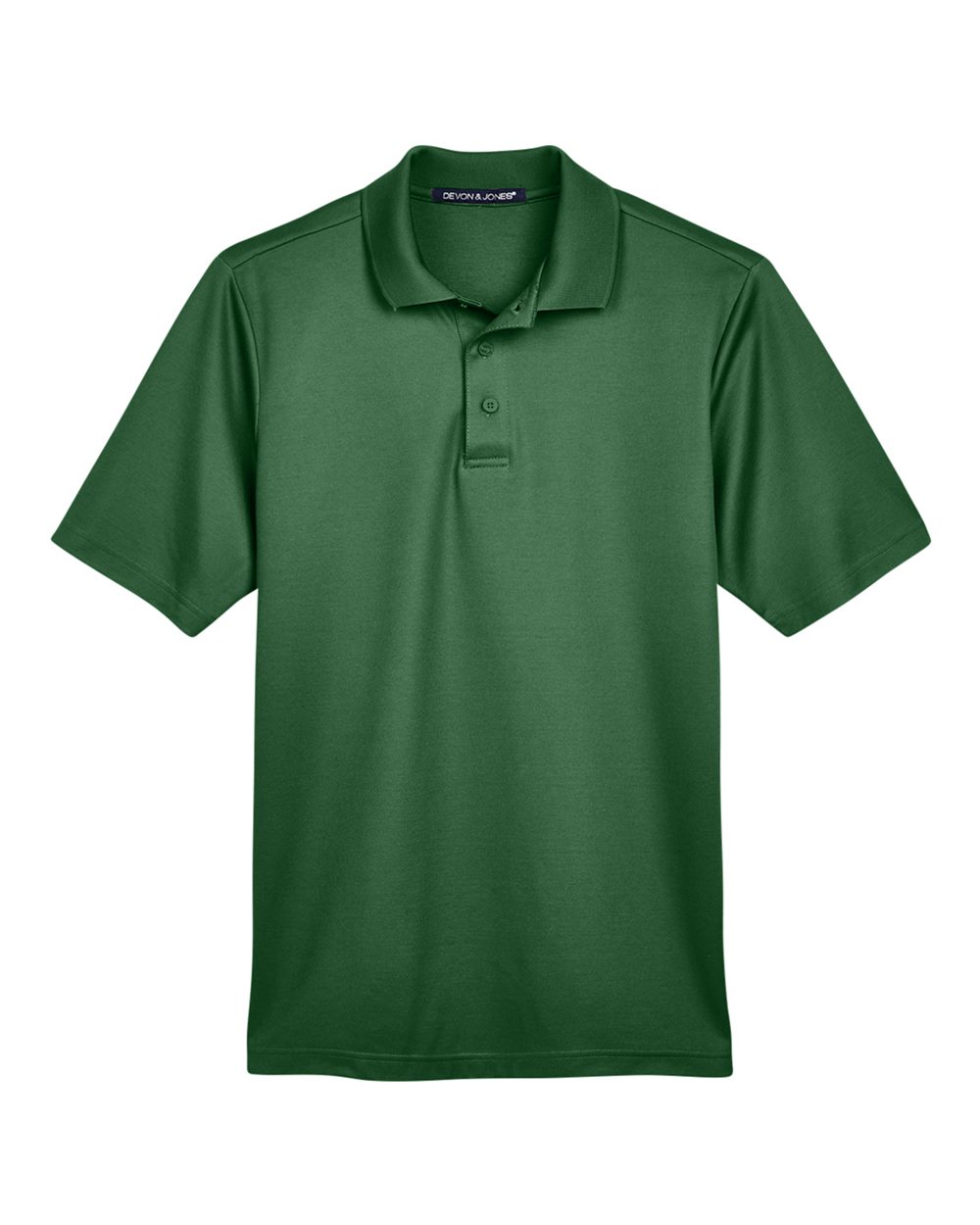 Devon & Jones CrownLux Performance™ Men's Plaited Polo - Forest