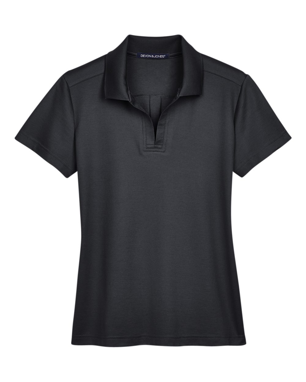 Devon & Jones CrownLux Performance™ Ladies' Plaited Polo - Black