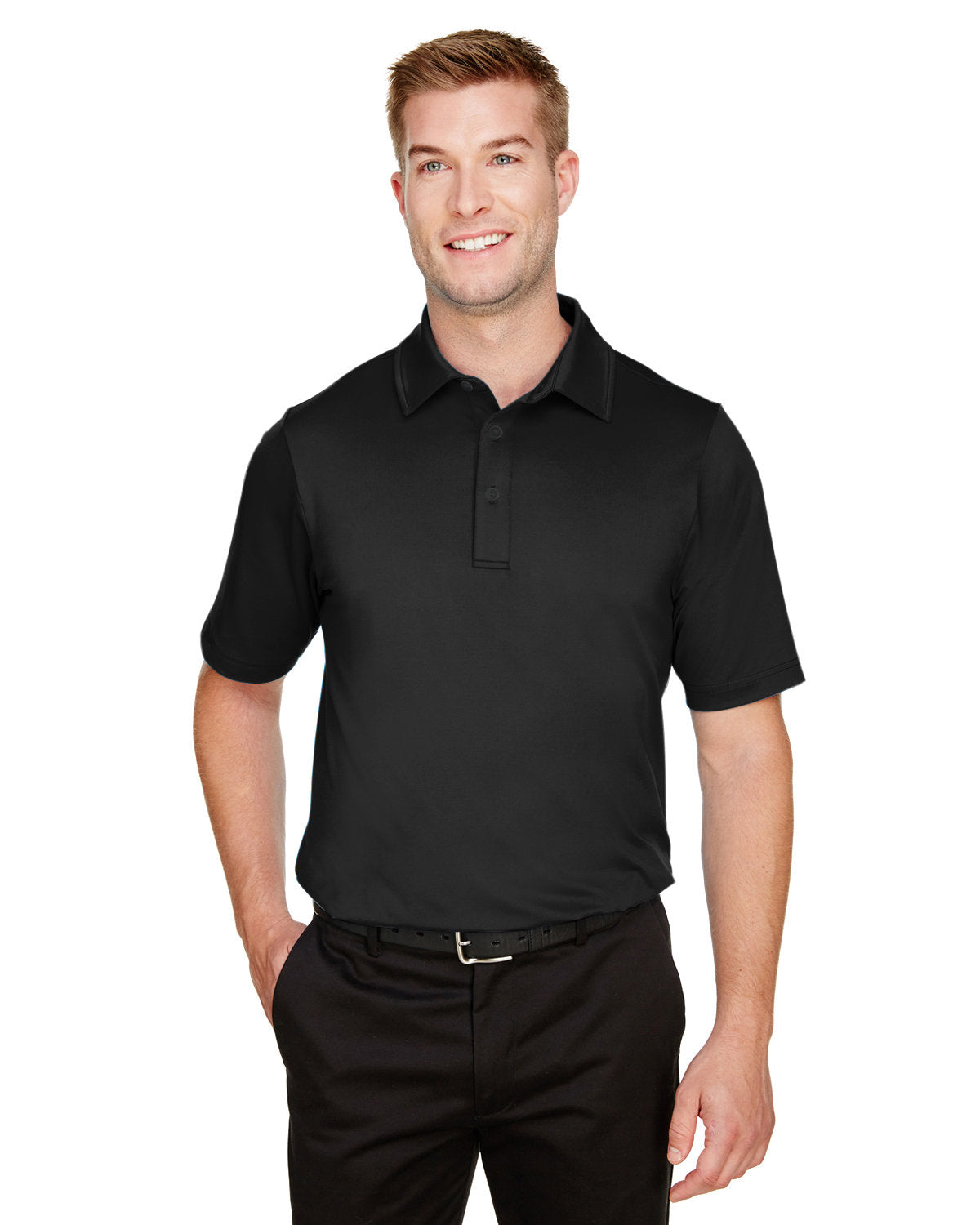 Devon & Jones CrownLux Performance® Men's Range Flex Polo - Black