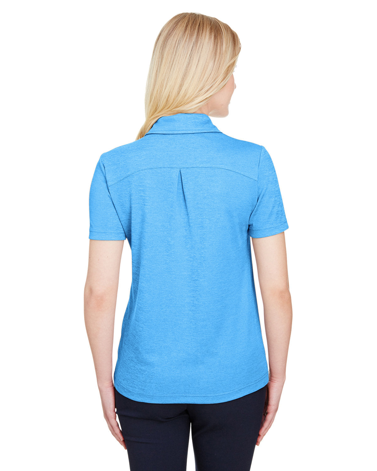 Devon & Jones CrownLux Performance® Ladies' Address Melange Polo - Back